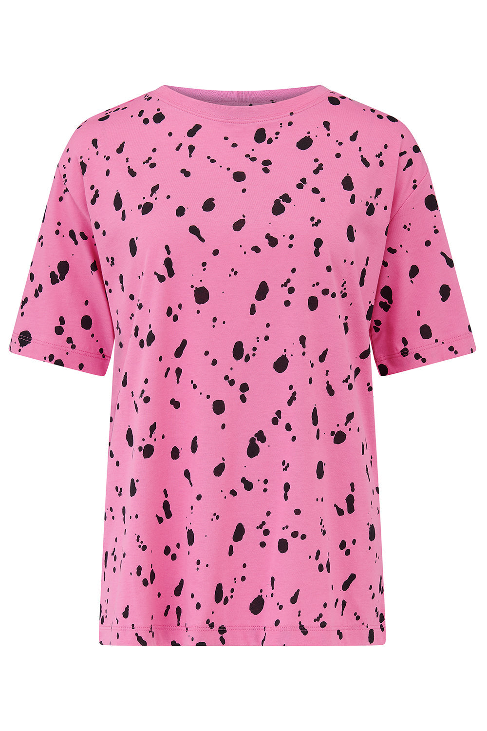 Kinsley Relaxed T-shirt - Pink/Black, Splatter