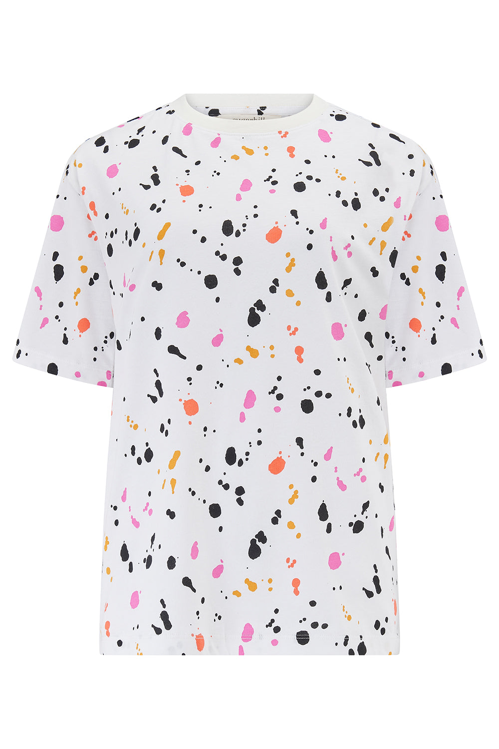 Kinsley Relaxed T-shirt - White/Multi, Pop Splatter