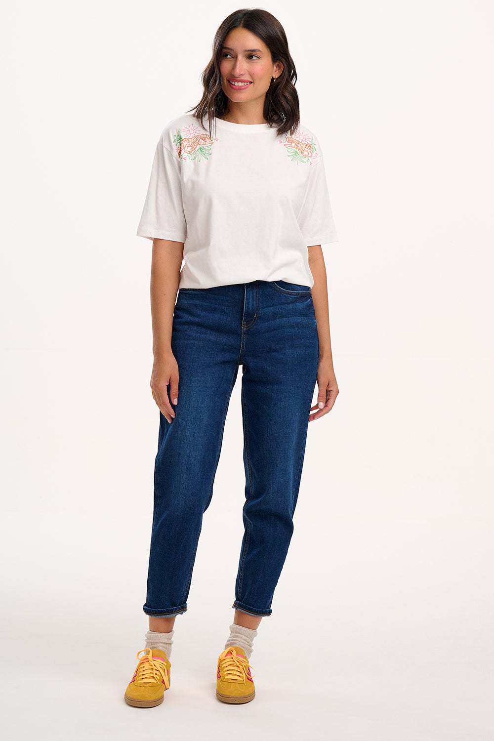 Kinsley Relaxed T-Shirt - Off White, Tropic Tiger