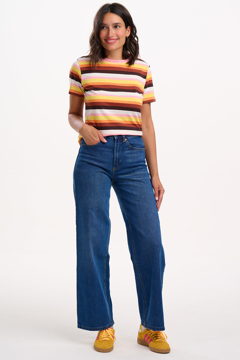 Maggie T-Shirt - Multi, Sundown Stripe