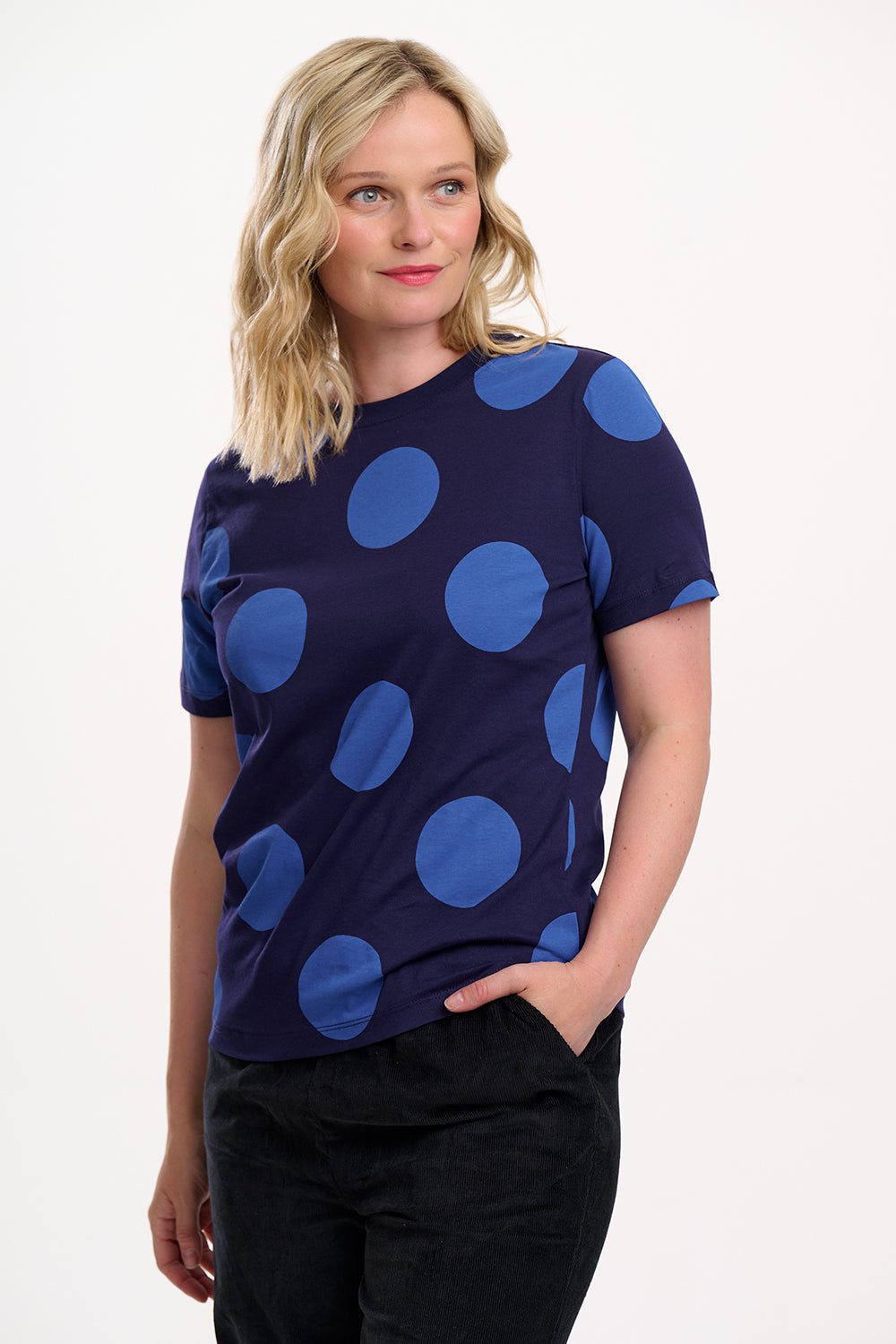 Maggie T-shirt - Navy/Blue, Super Spot