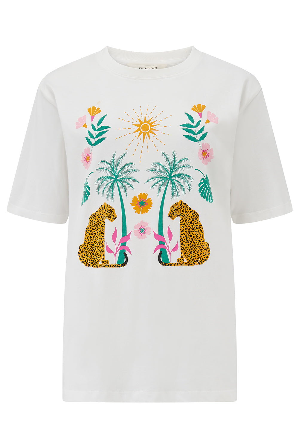Kinsley Relaxed T-Shirt - Off White, Mirrored Jungle
