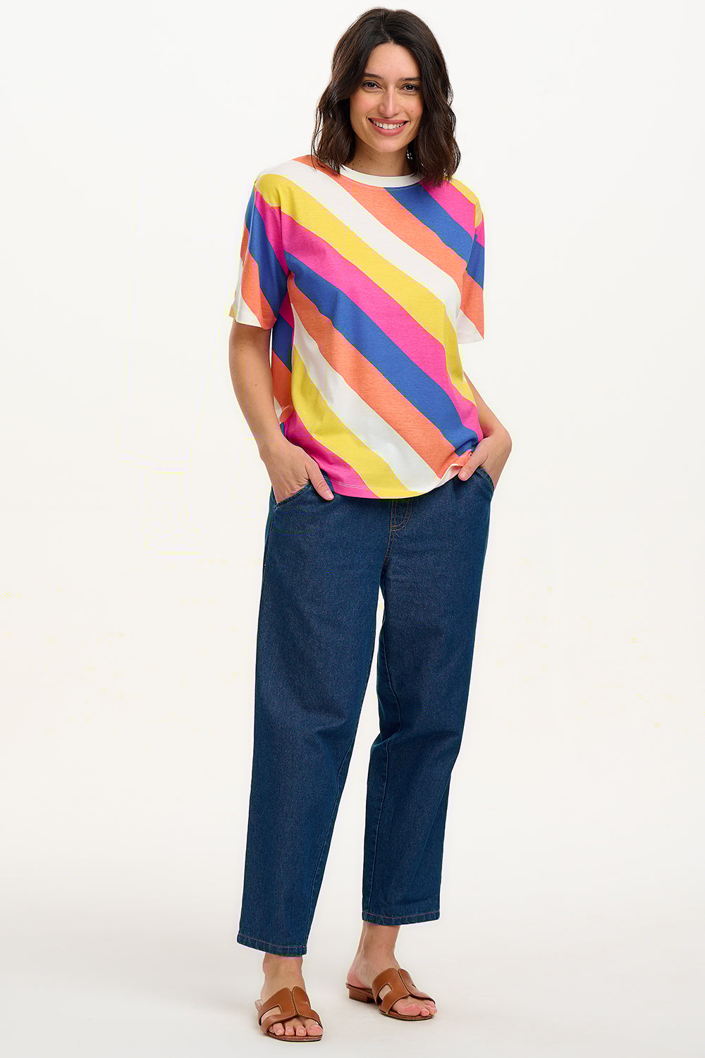Kinsley Relaxed T-Shirt - Multi, Skelter Stripe