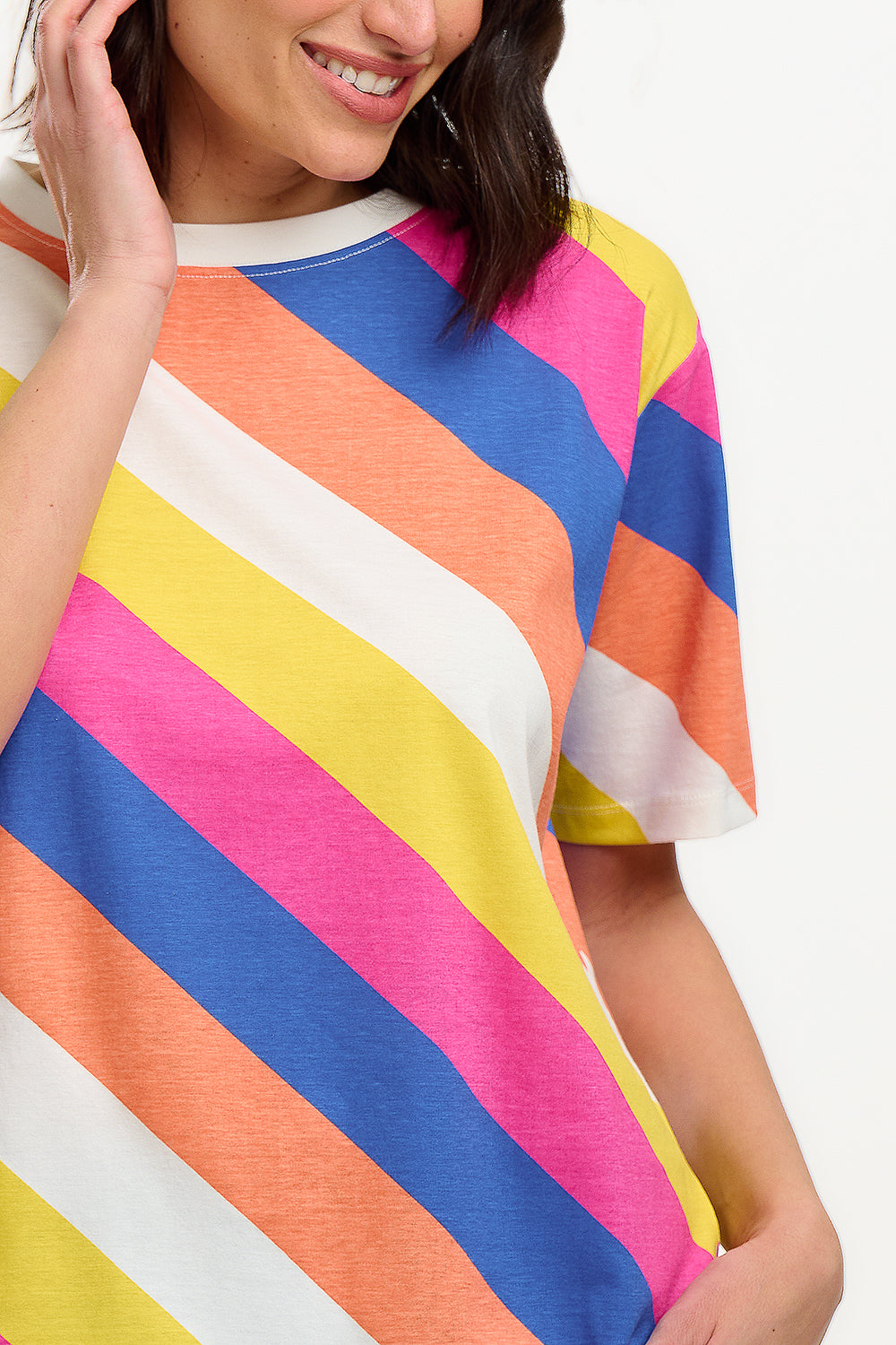 Kinsley Relaxed T-Shirt - Multi, Skelter Stripe